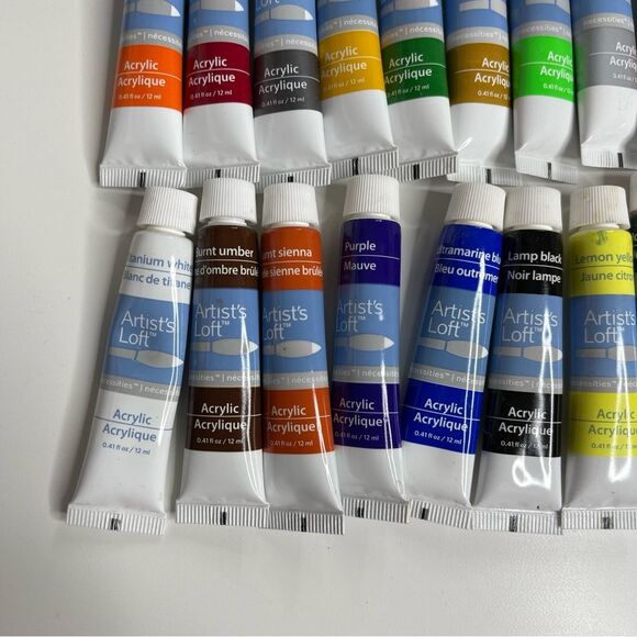 Michael’s Artist’s Loft Multi-Colored Fundamental Acrylic Paint Tube 24 PCS. Set - Picture 4 of 10
